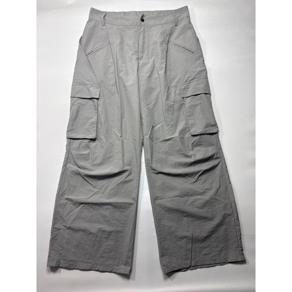 Halara Women's Mid Rise Button Zipper Side Pocket Wide Leg Cargo Pant XL (35x30) - Picture 1 of 5